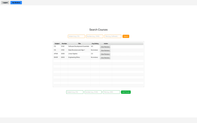 Course Review App